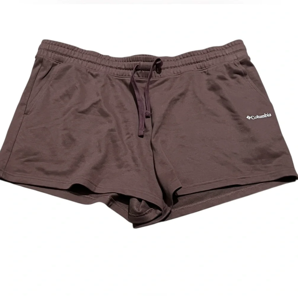 Columbia sport women’s French Terry 3” Inseam Shorts size XL mauve‎ purple pink - Picture 2 of 12
